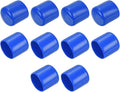 uxcell 10pcs Rubber End Caps 24mm ID Vinyl Round Tube Bolt Cap Cover Screw Thread Protectors Blue