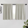 KGORGE Short Curtains 45 inch Length, Privacy Thermal Insulated Curtains Noise Reducing Window Drapes for Bedroom Dining Room Kitchen, Back Tab Rod Pocket, W52 x L45 inches, Nature, 2 Panels