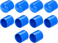 uxcell 10pcs Rubber End Caps 30mm(1 3/16") ID Vinyl Round End Cap Cover Screw Thread Protectors,Blue