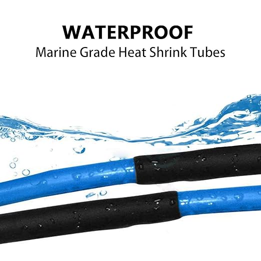 3:1 Ratio Heat Shrink Tubing Roll Adhesive Lined Industrial Marine Grade Dual Wall Heat Shrink Tube Waterproof and Sealed Black (1 inch(25.4 mm), 30 Feet)