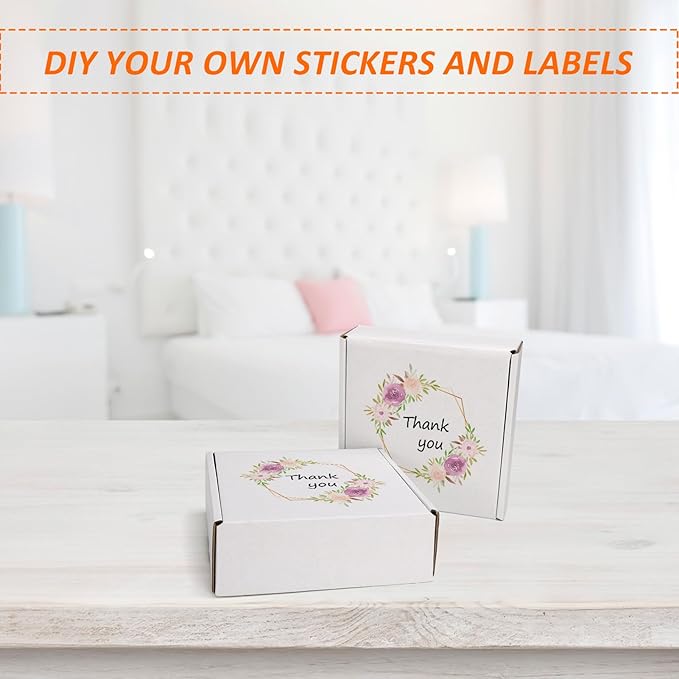 HORLIMER 6x6x2 inches Shipping Boxes Set of 50, White Corrugated Cardboard Box Literature Mailer