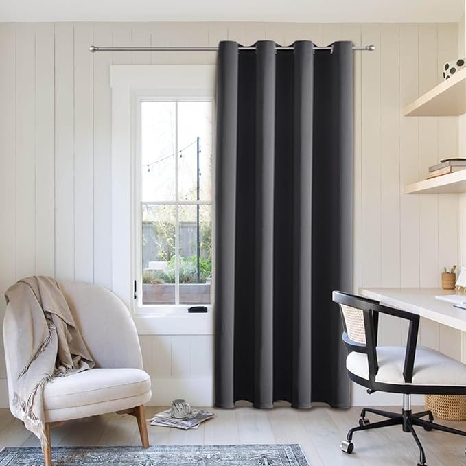 ChrisDowa Custom Blackout Door Curtain for Bedroom and Living Room. Thermal Insulated Room Darkening Curtain 1 Panel (Custom Size and Color)