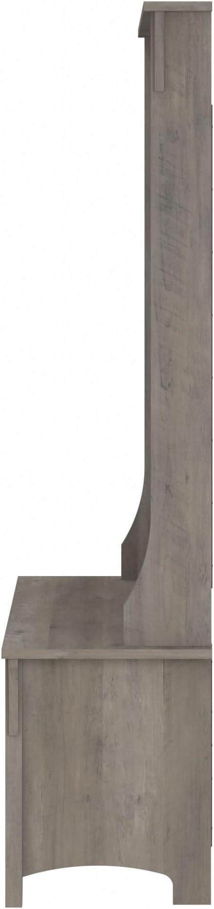 Bush Furniture Salinas Hall Tree with Shoe Storage Bench in Driftwood Gray, Multi-Purpose Home Organizer, Entryway Solution with Seating and Hooks