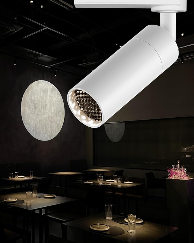 LED Zoomable Ceiling Spotlight 7W Adjustable Beam Angle 6-50° Swivelable Angle CRI 97 Black Aluminum Accent Lamp for Corridor Mural Living Room - COB Chip