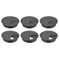 PATIKIL 3 Inch Desk Grommet, 6Pcs Cable Grommet Wire Management Cable Hole Cover Cord Organizer for Office Home Table Countertop, Black
