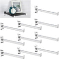 Zonon 24 Pcs 12 Inch Slatwall Shelf Bracket Heavy Duty Slatwall Shelves Display Hooks Hangers Paneling Accessories for Panel Retail Shop Garage Room Storage Organizer Exhibition(Silver)