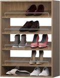 ROOMTEC 31.5" Shoe Shelf Short Tower Closet Unit, Modular Closet System with Shelf, Wardrobe Organizer for Bedroom or Walk-in Closet, Wall Mounted, Customizable Clothes Storage Unit, Wood