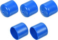 uxcell 5pcs Rubber End Caps 26mm ID Vinyl Round Tube Bolt Cap Cover Screw Thread Protectors Blue