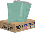 Metronic Large Poly Mailers 24x24 300 PCS, Strong Adhensive Shipping Bags for Clothing, Waterproof Shipping Envelopes for Small Business, Tear-resistant Mailers Poly Bags Bulk in Grayed Jade Green