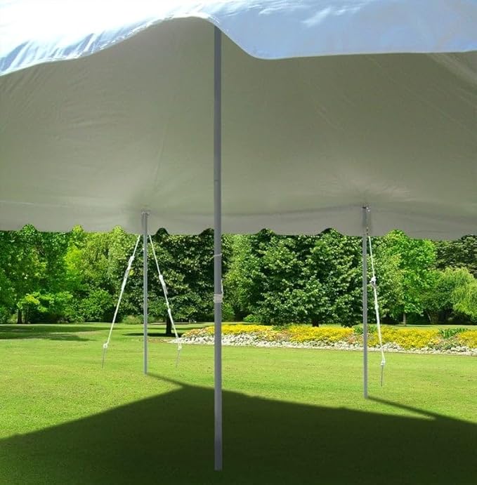 TentandTable 20' x 20' Premium Canopy Tent, White, Outdoor Pole Tent, 40-80 Person Capacity for Parties, Weddings, Events, Commercial and Residential Use, Large Heavy Duty Vinyl Canopy Tents