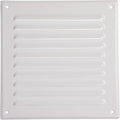 Vent Systems 6 x 6 Inch (Inner) White Vent Cover - Square Metal HVAC Return Air Grille with Mesh Screen - Register Wall Vent Duct Grill - Outdoor, Indoor, Crawlspace - Exhaust Ventilation Grill