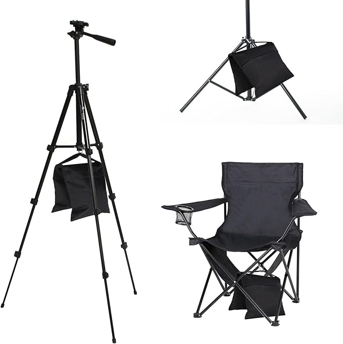 2 Pack Sand Bags, Black Sand Bags for Weight, Heavy Duty Sandbags for Umbrella Base, Photography Video Equipment, Light Tripod, Fishing Chair, Sports, Backdrop Stand, Camping, Tent