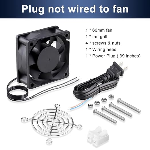 Wathai EC Brushless Cooling Fan AC 110V 115V 120V 220V 240V Axial Fan Ball Bearing 60mm x 25mm