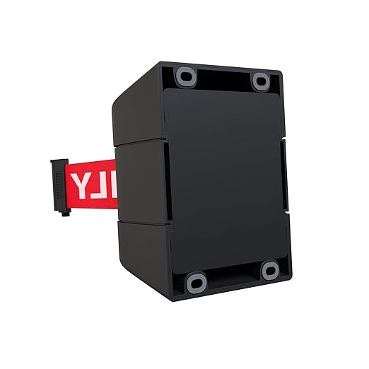 Crowd Control Warehouse - CCW Series WMB-220 Fixed Wall Mount Retractable Belt Barrier - 15 Foot, Authorized Access Only Belt with Black ABS Case, Crowd Control Barriers