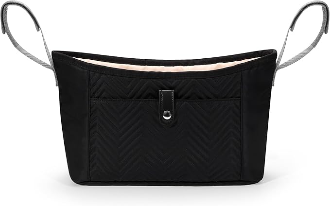Accmor Universal Stroller Organizer, Stroller Bag Stroller Caddy Organizer, Stroller Accessories Fits for Uppababy, Baby Jogger, Nuna, Doona, Britax Strollers, Black