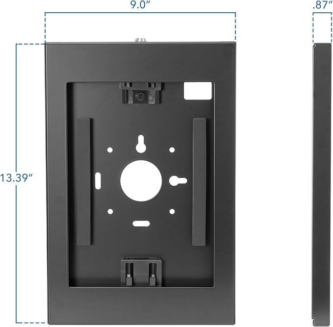 Mount-It! Anti-Theft Tablet Kiosk Wall Mount Compatible with iPad 10, 9, 8, Pro 10.5, Air 10.5, Locking Kiosk for iPad, Low-Profile Steel Security Tablet Wall Mount, Black