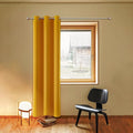 ChrisDowa Grommet Blackout Curtains for Bedroom - Thermal Insulated Room Darkening Curtains for Living Room (1 Panel Set, Mustard Yellow, 42W x 84L)