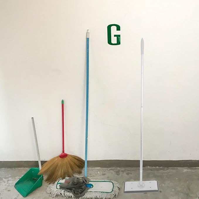 GALPADA Electrostatic Dust Mop Section Telescopic Aluminum Pole Heavy-Duty Flat Microfiber Cleaning Mop for Tile Floors Removable Head for Easy Replacement Versatile Extendable Handle for
