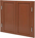 Solid Wood Interior Swing Door with Metal Hinges - Swinging Cafe Doors for Kitchen, Stairs, Bedroom Entrance & Partition (Brown, 35.43"X35.43")