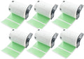 BETCKEY - Large Multi-Purpose Labels Replacement for Brother DK-1240 (4 in x 2 in), Compatible with Brother QL Label Printers [6 Rolls/3600 Labels, Green]