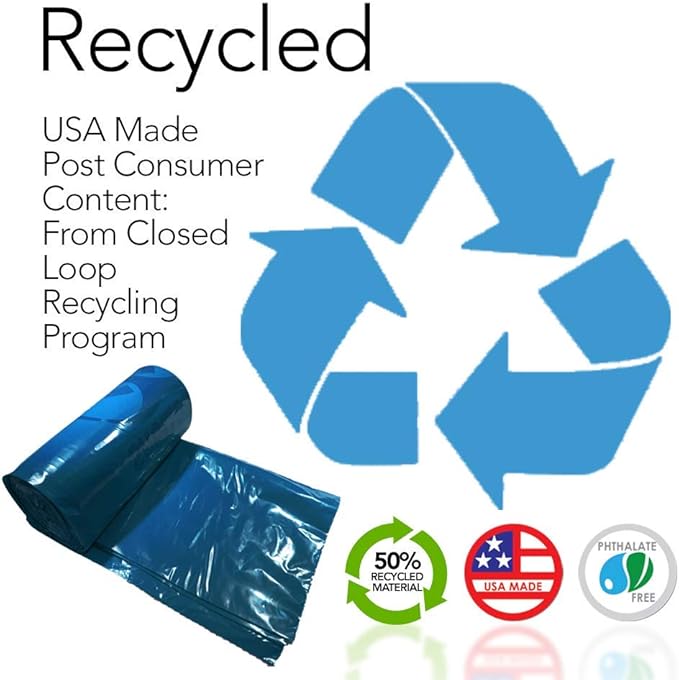 RESILIA Heavy Duty Soiled Linen Bags - Hospital Waste Disposal, Laundry Bag, Trash Liner, Sanitary Storage, OSHA Approved, Dark Blue, 33 Gallon, 29" W x 43" L, 1 Mil, 0.001 Inch, 25 Bags, Made in USA