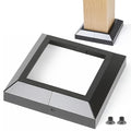 5.5"x5.5"（Actual: 5.5"x5.5"） Deck Post Base Cover Decorative Post Base Trim Skirt Black Aluminum 1Pack