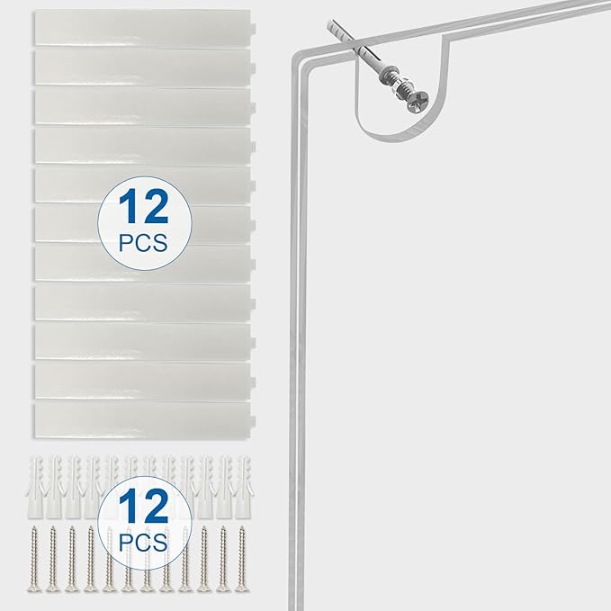 BlueValley Acrylic Sign Holder 8.5 x 11 Wall Mount, Clear Acrylic Wall Frames with Double Sided Tape Adhesive & Screws, Plastic Wall Sign Menu Picture Document Holders for Office, Home, Store, Restaurant-Horizontal (6 Pack)