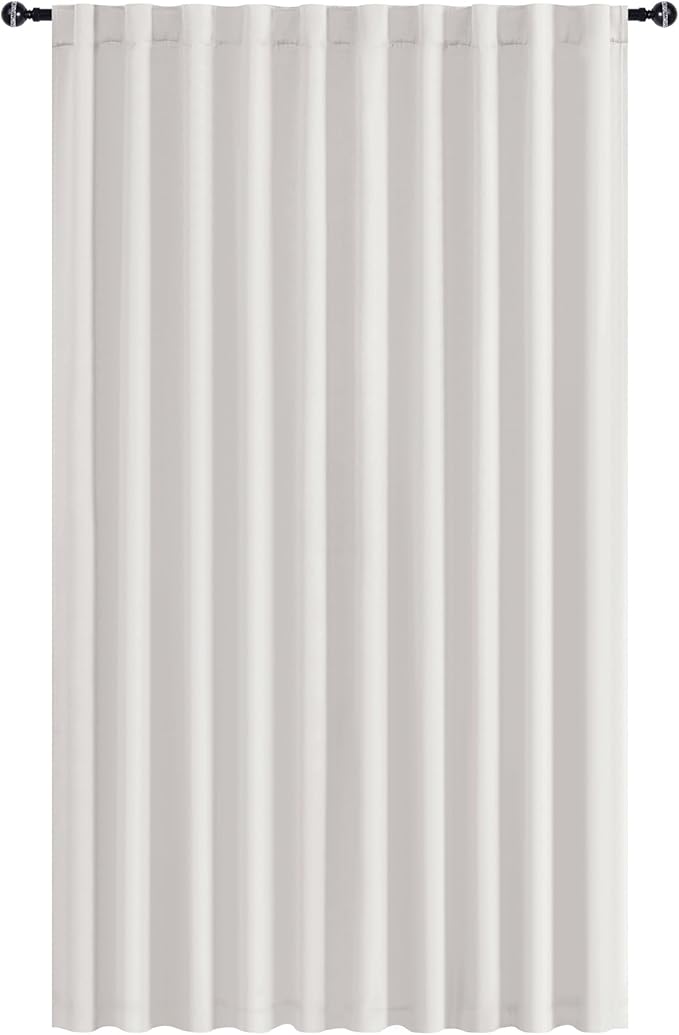 Hiasan Room Divider Curtains Patio Sliding Door Blackout Curtain Privacy Room Thermal Insulated Noise Reduction Panel with Back Tab & Rod Pocket for Bedroom Partition(80 x 84 Inches, Ivory)