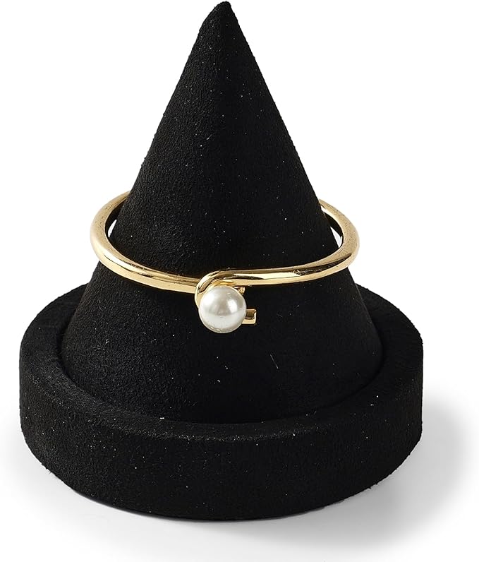 Oirlv Microfiber Single Bracelet Display Stand Professional Jewelry Stand for Bangle Bracelet Watch (Black,Microfiber)