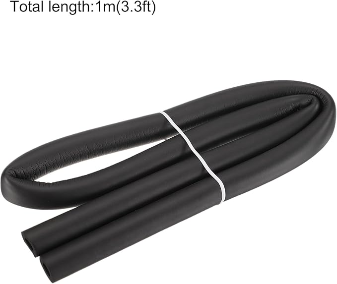 uxcell Foam Tubing for Handle Grip Support, 16mm(5/8") ID 26mm(1") OD 1m Length Black