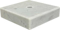 Genuine Marble Trophy Base – Polished Beveled Display Stand with Center Hole, 3/4" Thick, Multiple Sizes for Awards, Crafts & 3D Prints (White Marble, 3x3 inch)