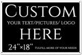 Custom Sign, personalized metal sign，Aluminum Weatherproof Metal Sign Multiple Sizes, Reflective，Customize for Office, Business, Workplace, office, Home, Delivery Signs(24 * 18 Inch)