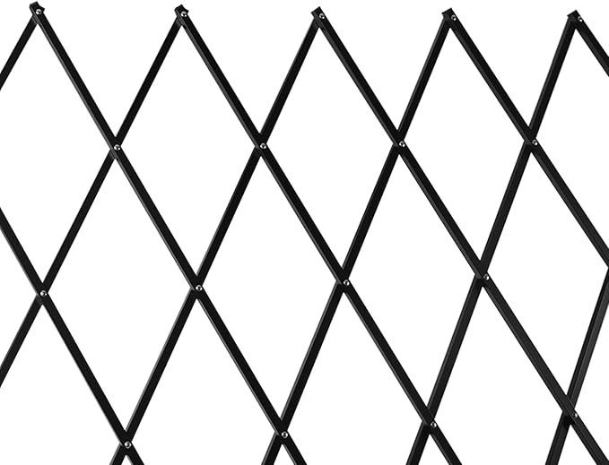 Single Folding Security Gate 7.22' H x 7.5' W Iron Accordion Security Gate Flexible Expanding Security Gate 180° Rolling Barricade Scissor Door with Padlock for Entry Security, Garage, Warehouse