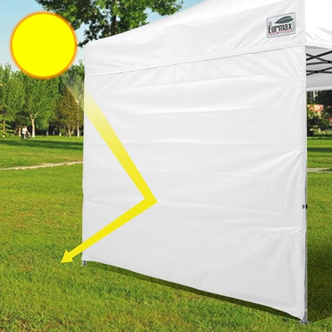 Eurmax USA Instant Canopy SunWall 10FT Pop Up Canopy Wall Sidewall with Horizontal Strap for Eurmax ONLY,1 Pack Sidewall(Red)