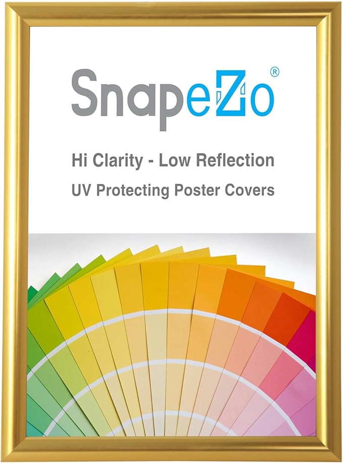 SnapeZo Gold Effect 36x48 Poster Frame, Front-Loading, Wall Mount, Aluminum 1.25" Profile, Professional Series