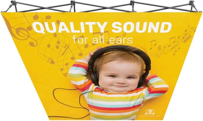 Custom Fabric Pop Up Straight Display, Trade Show Display Backdrop Booth, Hook and Loop Step and Repeat Backdrop for Trade Show Backdrops (Graphic Only, 8ftx8ft)