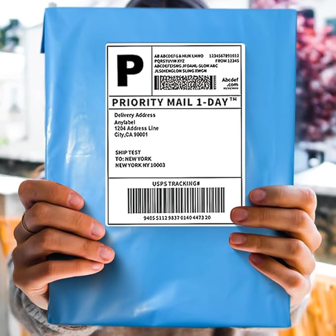 POLYSELLS 100 pcs 14.5x19 Inches Blue Poly Mailers Shipping Envelopes, Strong Adhesive Sealing, Waterproof, and Tear-resistant Postal Mailing Bags for Clothing, Books, and Accessories