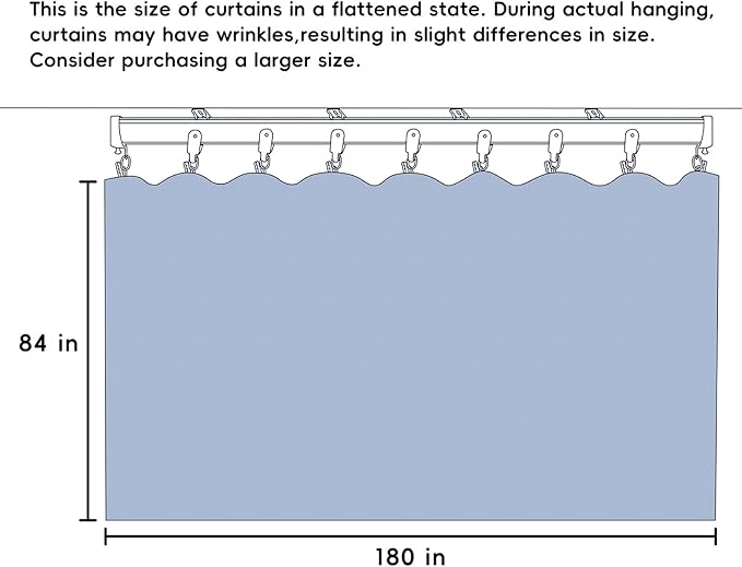 Room Divider Curtains with Flexible Ceiling Tracks Set,Blackout Curtain Ceiling Mount Curtain Track Privacy Room Dividers Ceiling Track Curtain Rod(Grey Drape & Black Rail W 15 × H 7 FT)