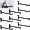 Zonon 24 Pcs 12 Inch Slatwall Shelf Bracket Heavy Duty Slatwall Shelves Display Hooks Hangers Paneling Accessories for Panel Retail Shop Garage Room Storage Organizer Exhibition(Black)