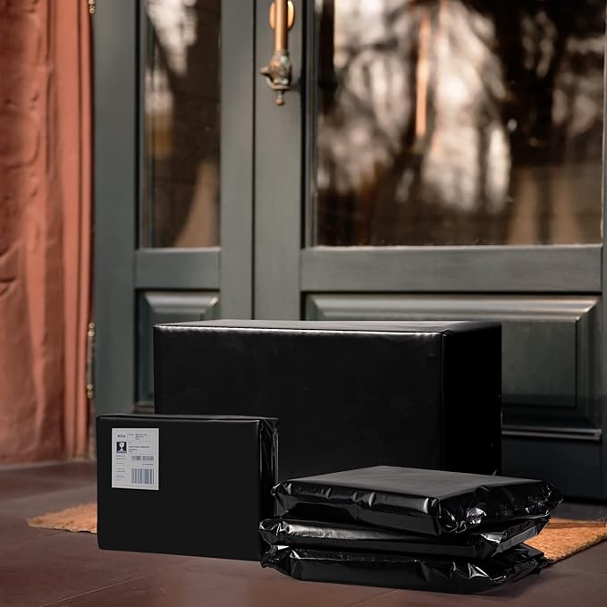 Metronic 1000PC Poly Mailers 14.5x19, Sturdy Shipping Bags for Small Business, Waterproof Mailers Poly Bags, Strong Adhesive Shipping Envelopes for Clothing, Efficient Mailing Envelopes in Black