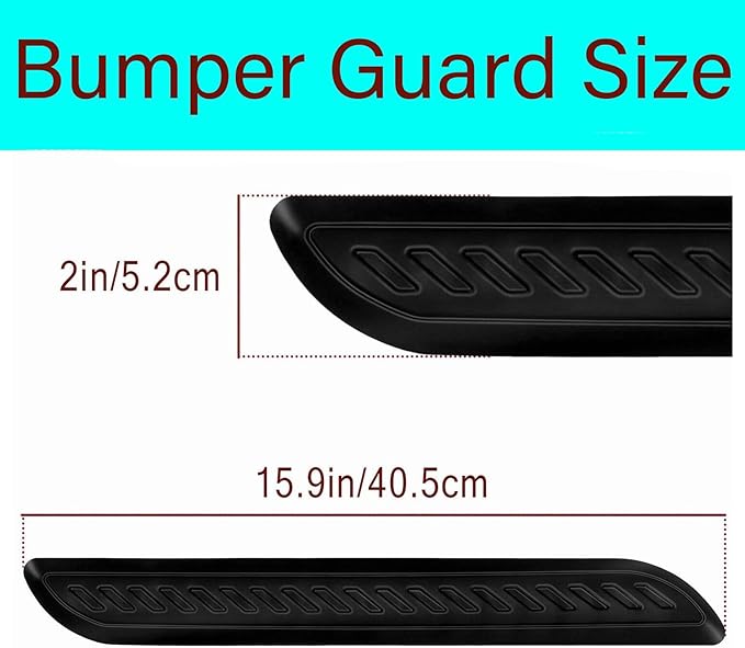 Anti-Collision Patch Car Bumper Guard Strip Anti-Scratch Bumper Protector Trim Universal Rear Bumper Protector Car Door Edge Guards Car Side Door Edge Guards Protector (Black-4Pack)