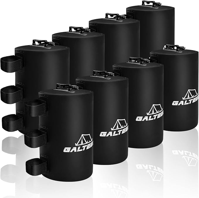 Canopy Water Weights Bag,176LBS Tent Weights Set of 8 Canopy Leg Weights for Pop Up Canopy,Canopies,Tent,Gazebo,Black,10L/PC