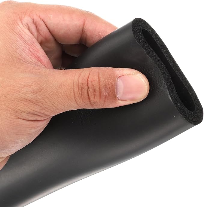 uxcell Foam Tubing for Handle Grip Support, 50mm(2") ID 65mm(2 9/16") OD 1m Length Black
