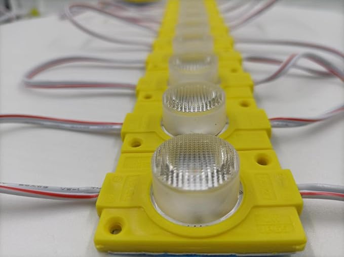 Yellow 12V LED Module with Lens 2.0W for Light Box with Tape Adhesive Back (20pcs Pack)