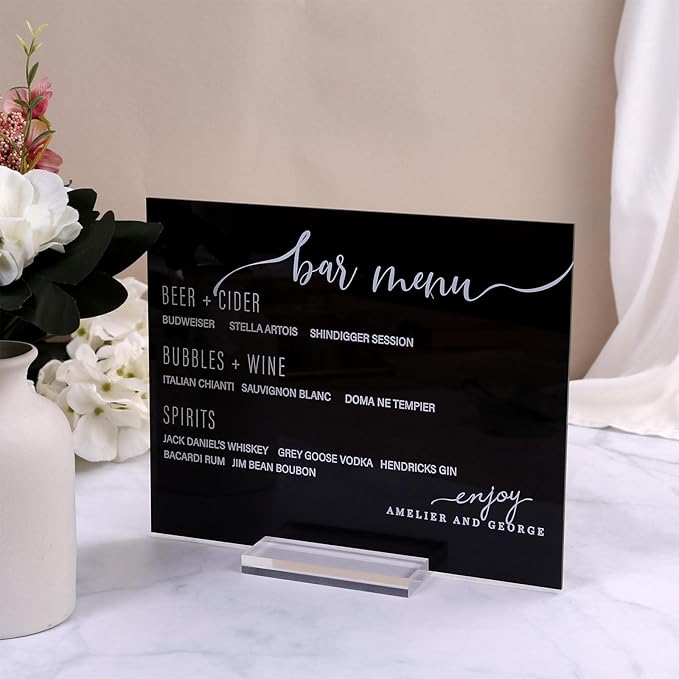 UNIQOOO 4" Clear Acrylic Stand | 4 Pack 3mm Slot Wedding Sign Holders, Perfect for Wedding, Table Number, Exhibition, Office, Restaurant, Business