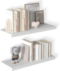 12 Inch Deep Floating Shelves for Wall 2 Pack Floating Shelfs Large Storage Space Wall Decor Display Shelf for Bathroom Living Room Bedroom Kitchen 30" W x 12" D x 1.2" H White