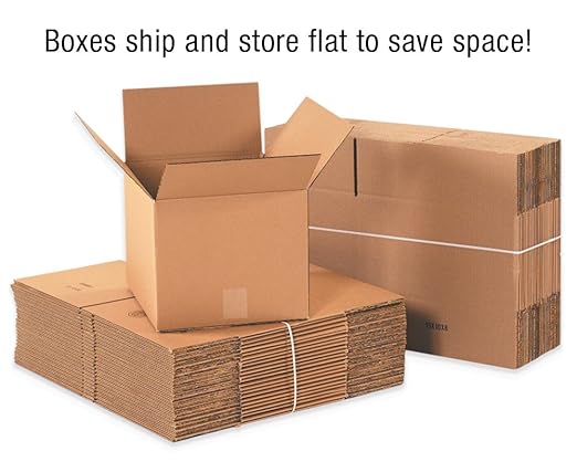 BOX USA Shipping Boxes 4"L x 4"W x 38"H, 25-Pack Tall Corrugated Boxes for Shipping, Packaging, Moving, Storage Box for Home or Business, Strong Wholesale Bulk Boxes