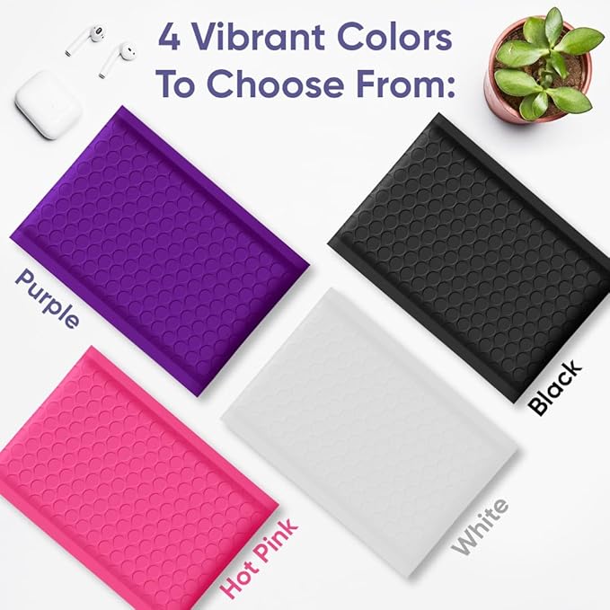Purple Small Poly Bubble Mailers 6x10 inch #0 | Self Seal Padded Envelopes | Cushioned Bubble Mailer | Usable Size 6x9 | WaterProof | Lightweight mailing Shipping Bags | 250 Pack Bulk
