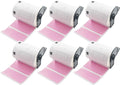 BETCKEY - Large Multi-Purpose Labels Replacement for Brother DK-1240 (4 in x 2 in), Compatible with Brother QL Label Printers [6 Rolls/3600 Labels, Pink]