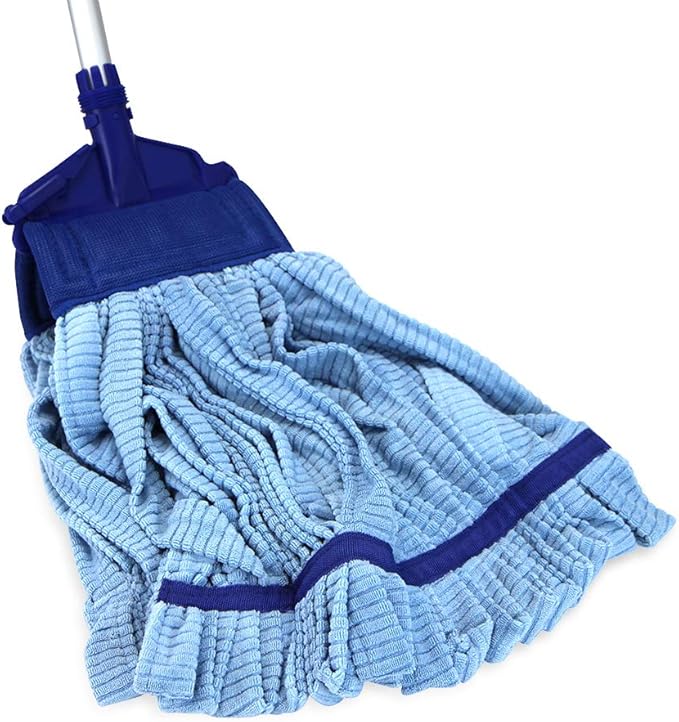 Arkwright Microfiber Tube Mop Head Replacement - Heavy Duty, Lint Free, Super Absorbent & Bleach-Safe, Janitorial Essential for Commercial & Industrial Floor Cleaning, 18 oz, Blue